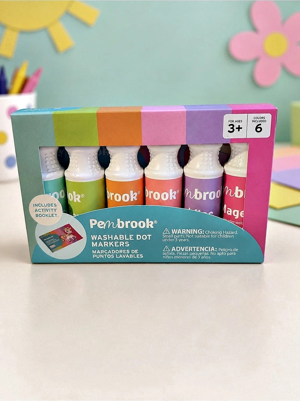Penbroke Washable Dot Markers 6-Color Set NWT